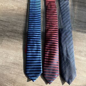 Hugo Boss Lot Of 3 Ties . NEW. Made In Italy